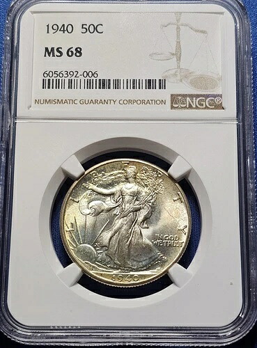 1940 NGC MS68 ウォーキング・リバティ ハーフダラー!!!! EB｜WORLD RESOURCE【QUEEN店】