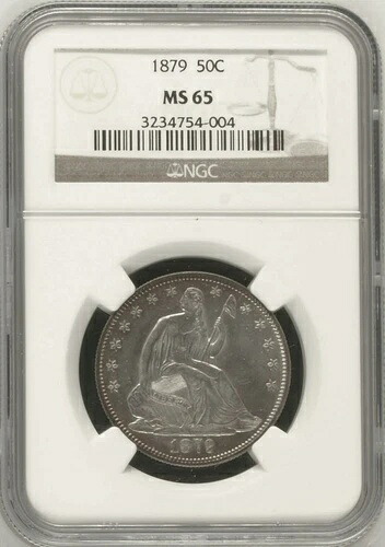 1879 NGC MS65 ?? 4,800枚鋳造 ?? ? 着席型ハーフドル｜WORLD RESOURCE【QUEEN店】