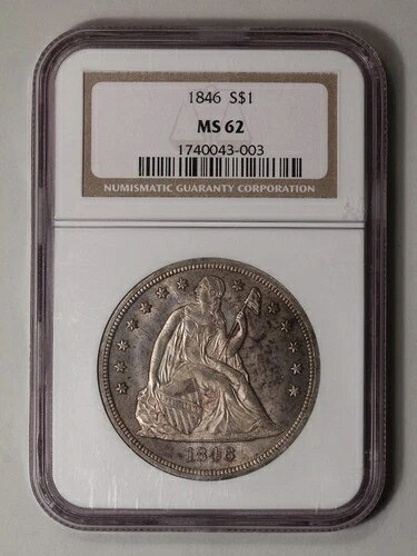 1846年 自由の女神像 - モットーなし S$1 NGC MS62｜WORLD RESOURCE【QUEEN店】