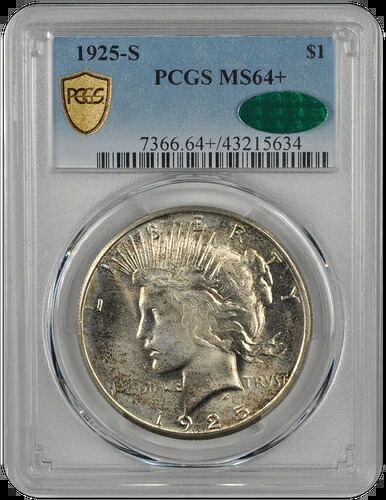1925-S ピース PCGS CAC MS 64+｜WORLD RESOURCE【QUEEN店】