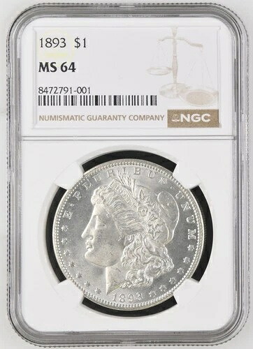 1893年 モルガン銀貨 NGC MS-64｜WORLD RESOURCE【QUEEN店】