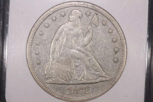 1872-S 着席型自由ドル、希少コイン、発行枚数9000枚、NGC AU-53|WORLD RESOURCE【QUEEN店】