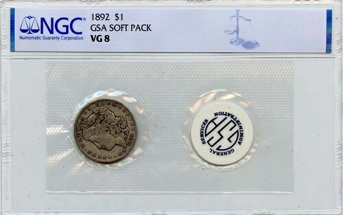 1892年 モルガン・ダラー GSA ソフトパック S$1 NGC VG8｜WORLD RESOURCE【QUEEN店】