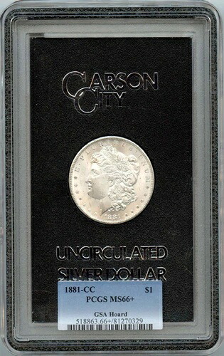 1881-CC モルガン・ダラー GSA ホード S$1 PCGS MS66+｜WORLD RESOURCE【QUEEN店】