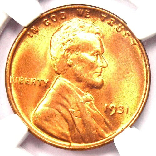 1931-P リンカーン・ウィート・セント・ペニー 1C 1931年。NGC MS67+ RDプラスグレード - 価値10,750ドル｜WORLD RESOURCE【QUEEN店】