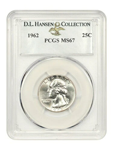 1962年 25セント PCGS MS67 ex: D.L. ハンセン｜WORLD RESOURCE【QUEEN店】