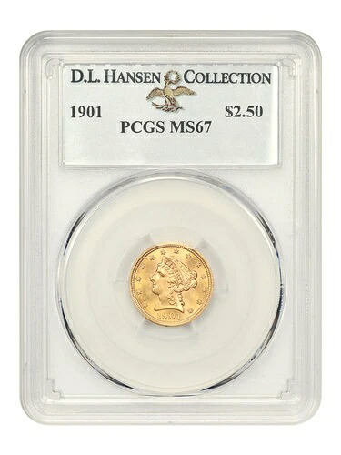 1901 $2.50 PCGS MS67 ex: D.L. ハンセン｜WORLD RESOURCE【QUEEN店】
