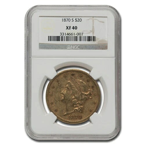 1870-S 20ドル リバティゴールド ダブルイーグル XF-40 NGC｜WORLD RESOURCE【QUEEN店】