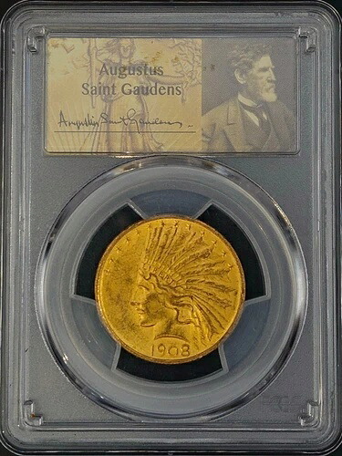 PCGS MS62 1908年 モットーなし インディアン 10ドル金イーグル 0.4838オンス 米国金貨 82675950｜WORLD RESOURCE【QUEEN店】
