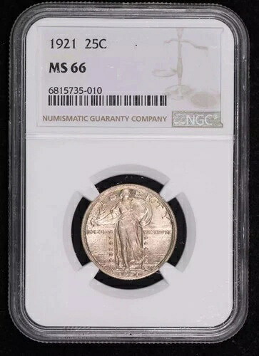 1921年 クォータードル スタンディングリバティクォーター NGC MS-66｜WORLD RESOURCE【QUEEN店】