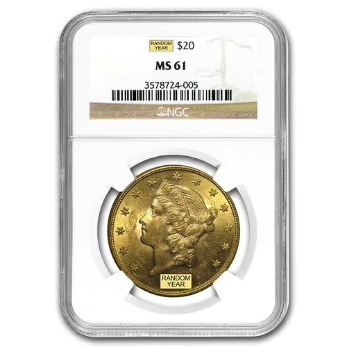20ドル リバティゴールド ダブルイーグル MS-61 NGC（ランダム）｜WORLD RESOURCE【QUEEN店】