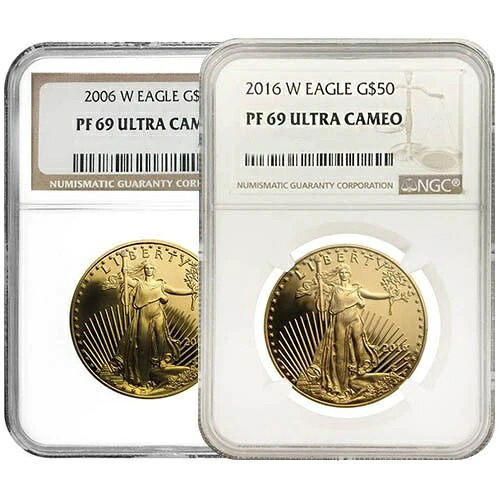 1オンス プルーフ アメリカン ゴールド イーグル コイン NGC PF69 UCAM (ランダム年)｜WORLD RESOURCE【QUEEN店】