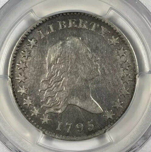 1795年製 Flowing Hair Half Dollar。50セント。PCGS VFディテール。オリジナルに見えます。｜WORLD RESOURCE【QUEEN店】