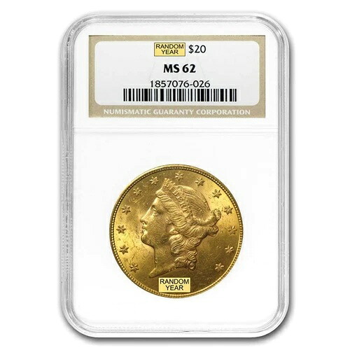 $20 リバティゴールド ダブルイーグル MS-62 NGC (ランダム)-｜WORLD RESOURCE【QUEEN店】