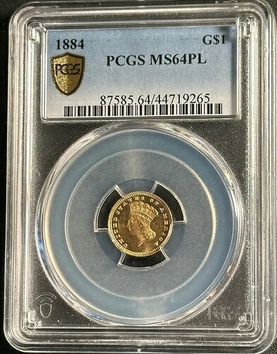1884年 1ドル金貨 PCGS MS-64PL｜WORLD RESOURCE【QUEEN店】