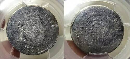 1804 年 ドレープ バスト クォーター 25 セント B-2 PCGS 細部のダメージ良好 希少な種類!!!｜WORLD RESOURCE【QUEEN店】