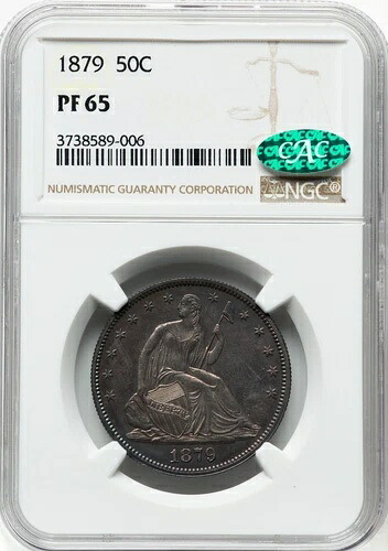 1879年 ハーフドル 50セント銀貨 自由の女神像 NGC PR65 CAC 調色 発行枚数1100枚 希少|WORLD RESOURCE【QUEEN店】