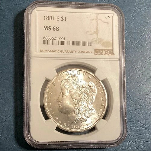 1881年 S モーガン銀貨 NGC MS 68 - 特別なコイン｜WORLD RESOURCE【QUEEN店】