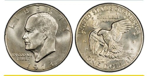 1973年 アイゼンハワードル PCGS MS66+ 56830195｜WORLD RESOURCE【QUEEN店】