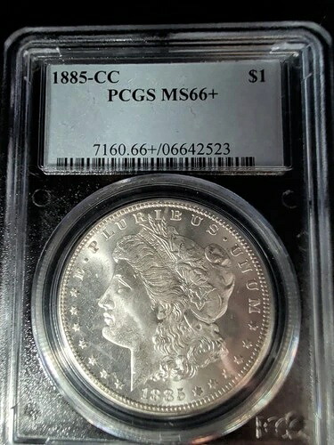 1885年 CC 1ドル モルガン銀貨 PCGS MS66+ - 06642523｜WORLD RESOURCE【QUEEN店】