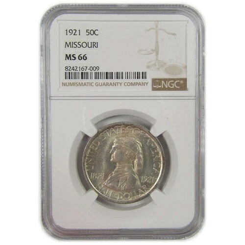 ミズーリ記念ハーフドル 1921 MS 66 NGC シルバー SKU:I20936｜WORLD RESOURCE【QUEEN店】