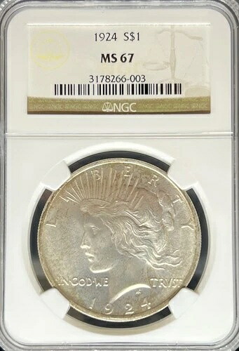 1924年 ピースダラー MS67 NGC (#PA3178266003)｜WORLD RESOURCE【QUEEN店】