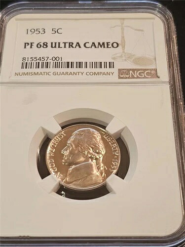 1953年 NGC PF 68 ウルトラカメオ ジェファーソン ニッケル フレッシュホード｜WORLD RESOURCE【QUEEN店】