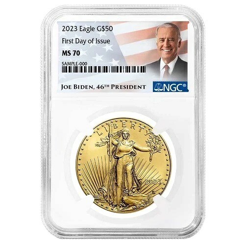2023年 50ドル アメリカン・ゴールド・イーグル 1オンス NGC MS70 FDI バイデンラベル｜WORLD RESOURCE【QUEEN店】