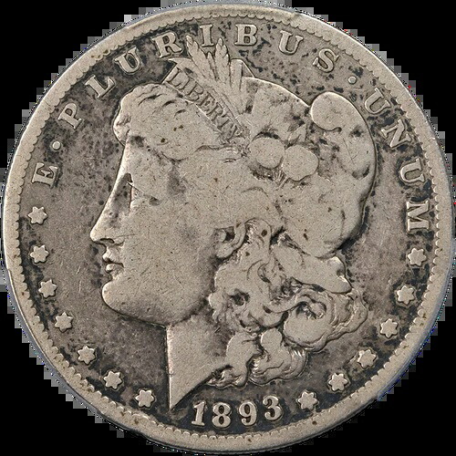 1893-S モルガン銀貨 PCGS G06 キーデート 美しい外観 美しい打刻