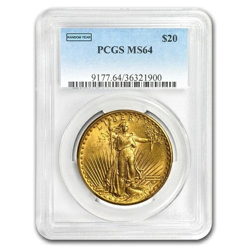 20ドル セント・ゴーデンズ ゴールド ダブルイーグル MS-64 PCGS (ランダム)｜WORLD RESOURCE【QUEEN店】