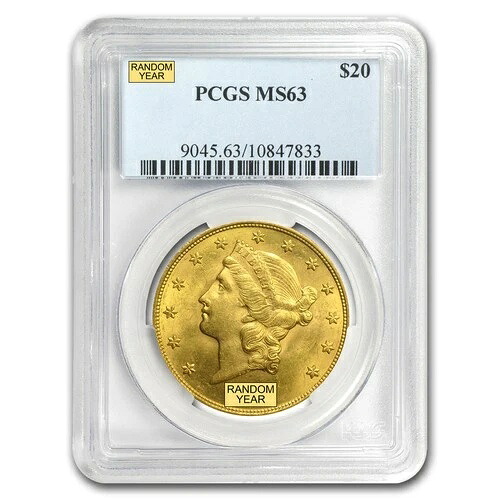 20ドル リバティゴールド ダブルイーグル MS-63 PCGS（ランダム）｜WORLD RESOURCE【QUEEN店】