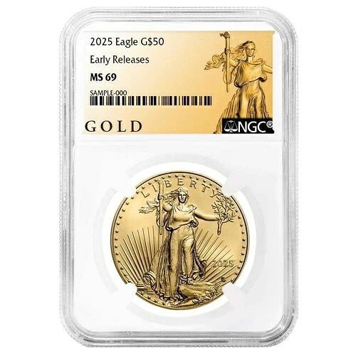 2025 $50 アメリカン ゴールド イーグル 1オンス NGC MS69 ER ALS ラベル-｜WORLD RESOURCE【QUEEN店】