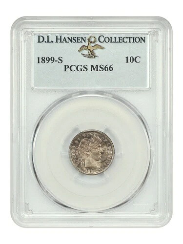 1899-S 10C PCGS MS66 ex: D.L. ハンセン｜WORLD RESOURCE【QUEEN店】