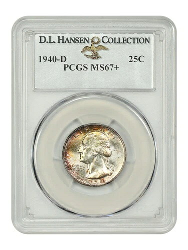 1940-D 25C PCGS MS67+ ex: D.L. ハンセン - ワシントン クォーター｜WORLD RESOURCE【QUEEN店】