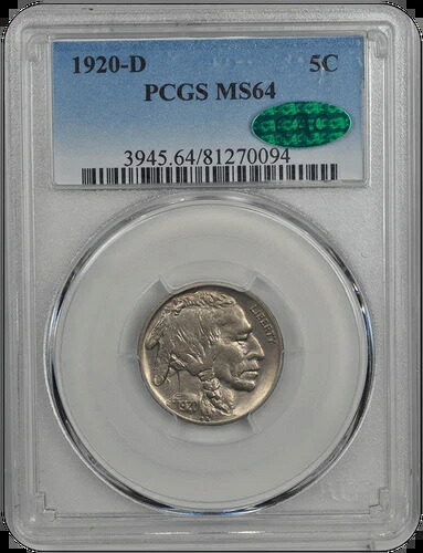 1920-D バッファロー PCGS CAC MS 64｜WORLD RESOURCE【QUEEN店】