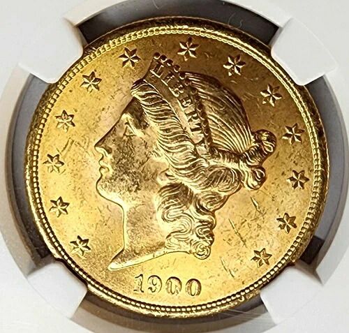 1900年 20ドル リバティヘッド ダブルイーグル 金貨 *NGC認定 MS-63* 未流通｜WORLD RESOURCE【QUEEN店】