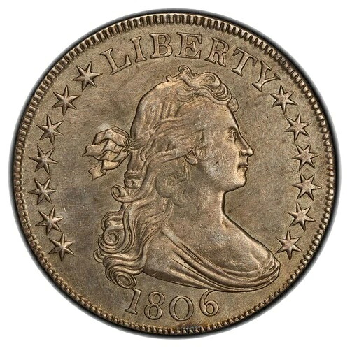 1806 O-123 R6? 50C 尖頭6、ステムドレープバストハーフダラー PCGS MS98