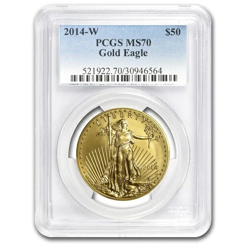 2014-W 1オンス バーニッシュド ゴールド イーグル MS-70 PCGS｜WORLD RESOURCE【QUEEN店】