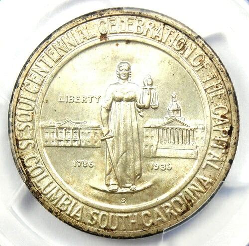 1936-S コロンビア ハーフ ドル 50 セント コイン - PCGS MS68 認定 - 価値 6,750 ドル!｜WORLD RESOURCE【QUEEN店】