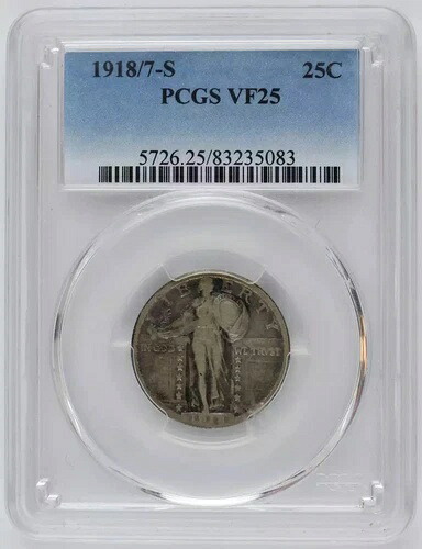 1918年 S クォータードル スタンディングリバティクォーター PCGS VF-25｜WORLD RESOURCE【QUEEN店】