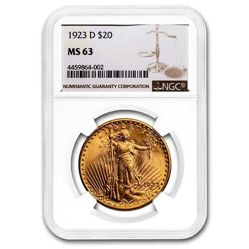 1923-D 20ドル セント・ゴーデンズ ゴールド ダブルイーグル MS-63 NGC｜WORLD RESOURCE【QUEEN店】