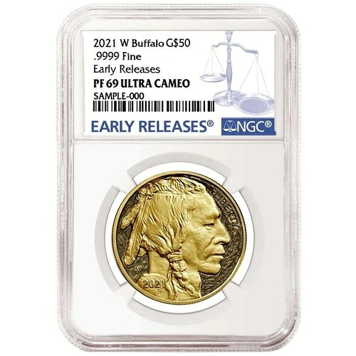 2021-W $50 1オンス プルーフ アメリカン ゴールド バッファロー NGC PF69UC ER ブルーラベル-｜WORLD RESOURCE【QUEEN店】