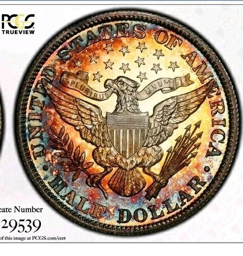 ポップ1?? トナー PCGS PR66+ 1904 バーバー ハーフダラー 50セント トーニング プルーフ シルバーコイン ??|WORLD RESOURCE【QUEEN店】