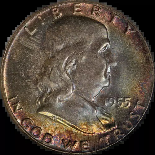 1955年 フランクリン 1/2ドル NGC MS67 FBL 素晴らしいアピール ストロングストライク-｜WORLD RESOURCE【QUEEN店】