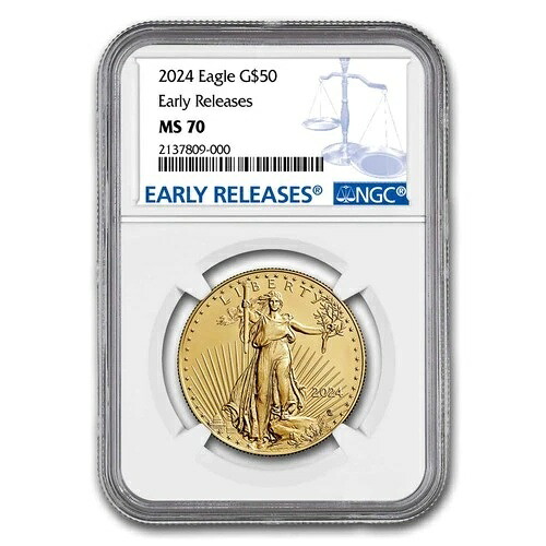 2024年 1オンス アメリカンゴールドイーグル MS-70 NGC（早期リリース）｜WORLD RESOURCE【QUEEN店】