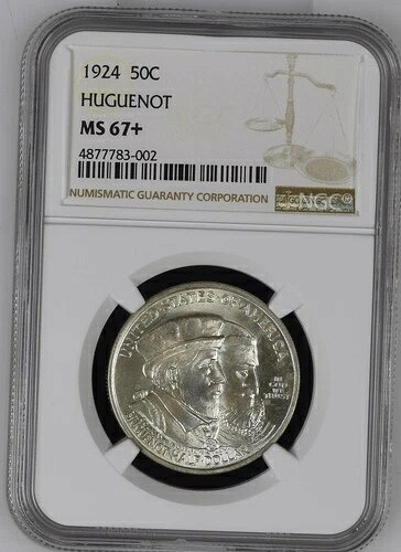 1924年 クラシック記念ユグノー - ワロン三百周年 NGC MS-67+ ユグノー