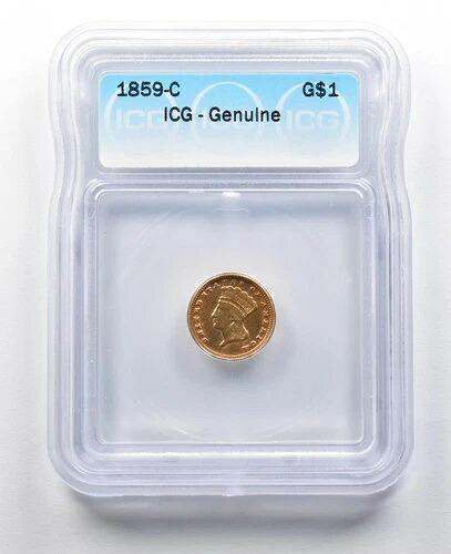 1859-C 1ドル インディアン プリンセス ヘッド ゴールド ドル ピース ICG *2078｜WORLD RESOURCE【QUEEN店】