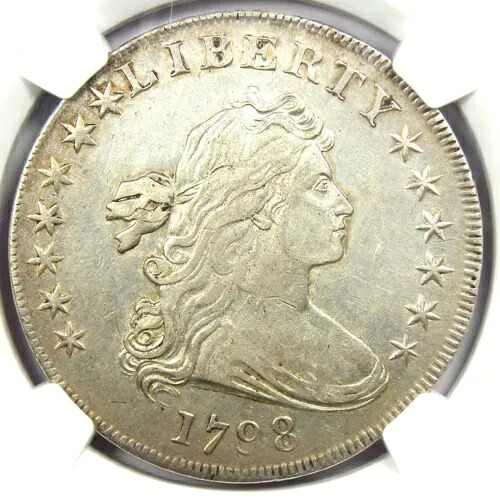 1798年 微妙バストドル シルバー $1コイン認定NGC AUディテール-レアコイン!-｜WORLD RESOURCE【QUEEN店】