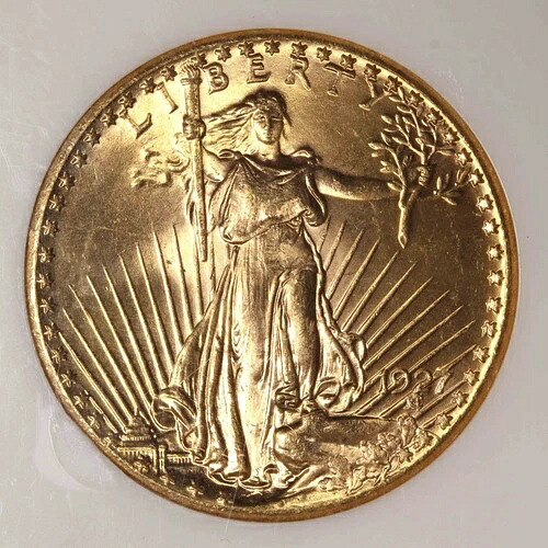 1927年 ダブルイーグル セントゴーデンス NGC MS-65
