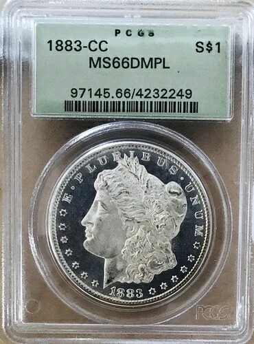 1883年製 モーガンドル PCGS MS66DMPL！オールドグリーンホルダー！プレミアジェム PQ+++ #63542